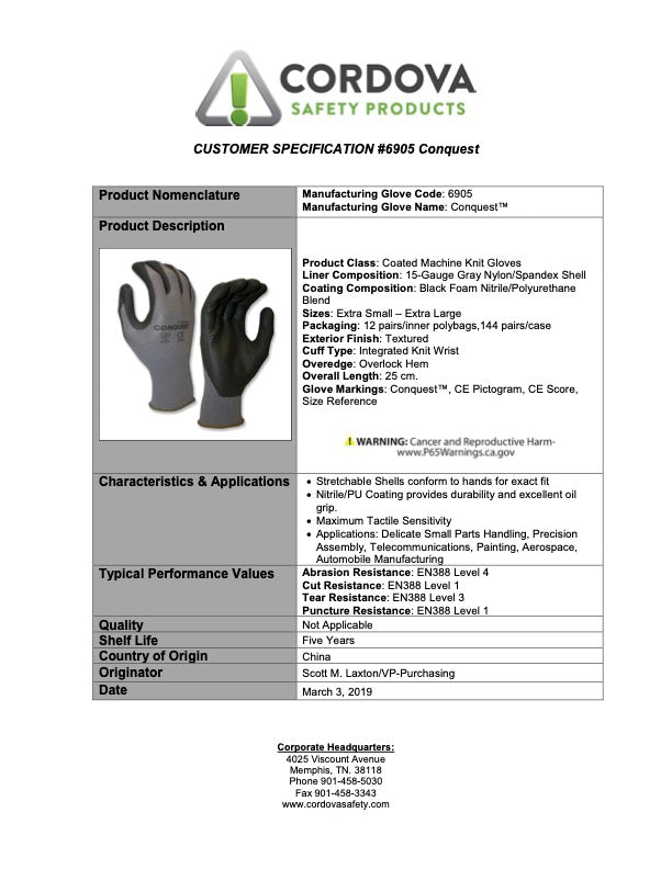 Nitrile-coated Work Gloves
