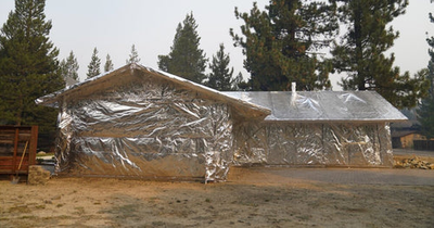 'Big baked potato': Aluminum wrap protects homes from California wildfires | The Detroit News