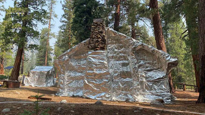 Buildings Wrapped To Protect Against California Wildfires Look Like Giant Baked Potatoes | Weather Channel