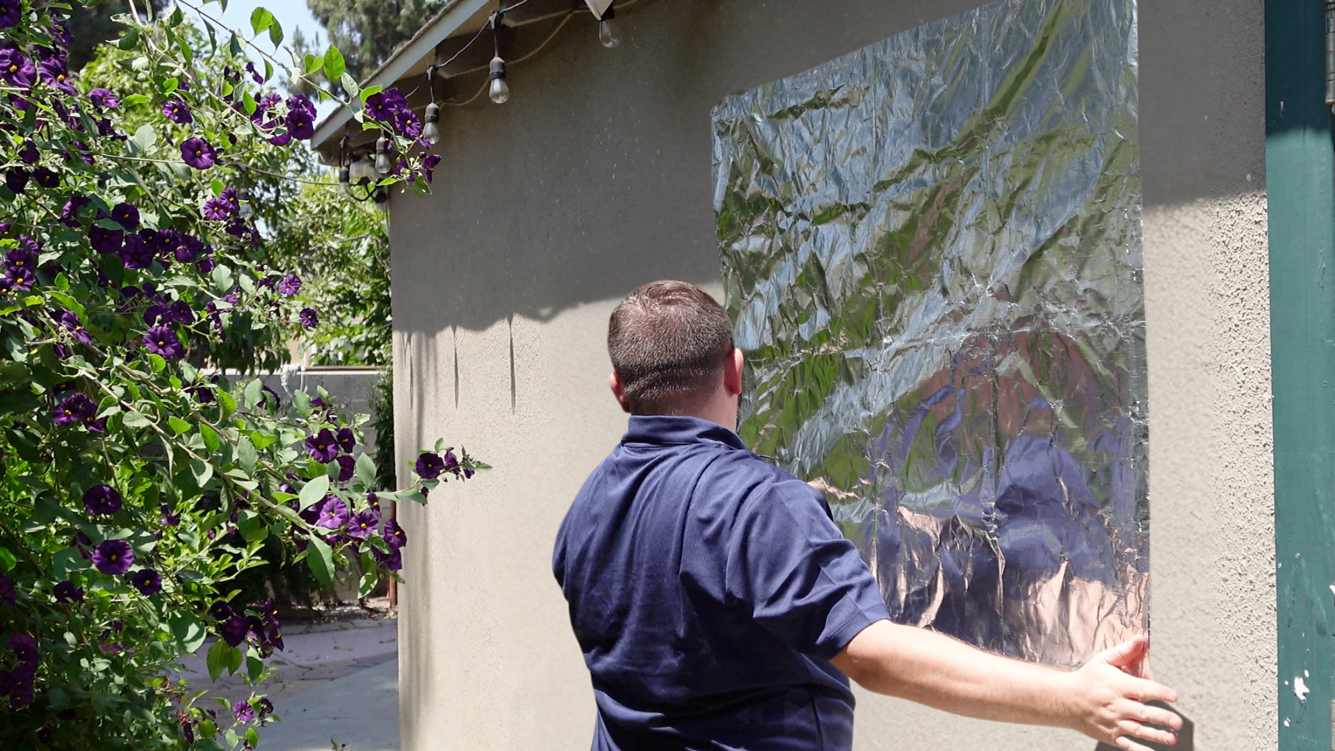 FireFoil cover installation process on residential structure